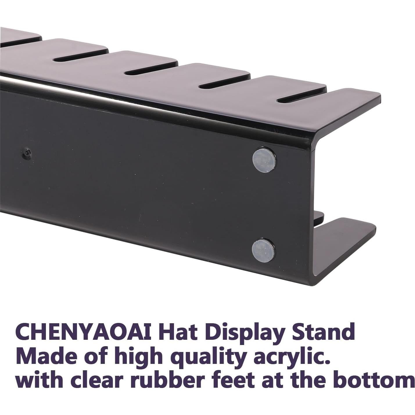 Soporte para Sombreros CHENYAOAI Acrílico Negro Paquete de 2