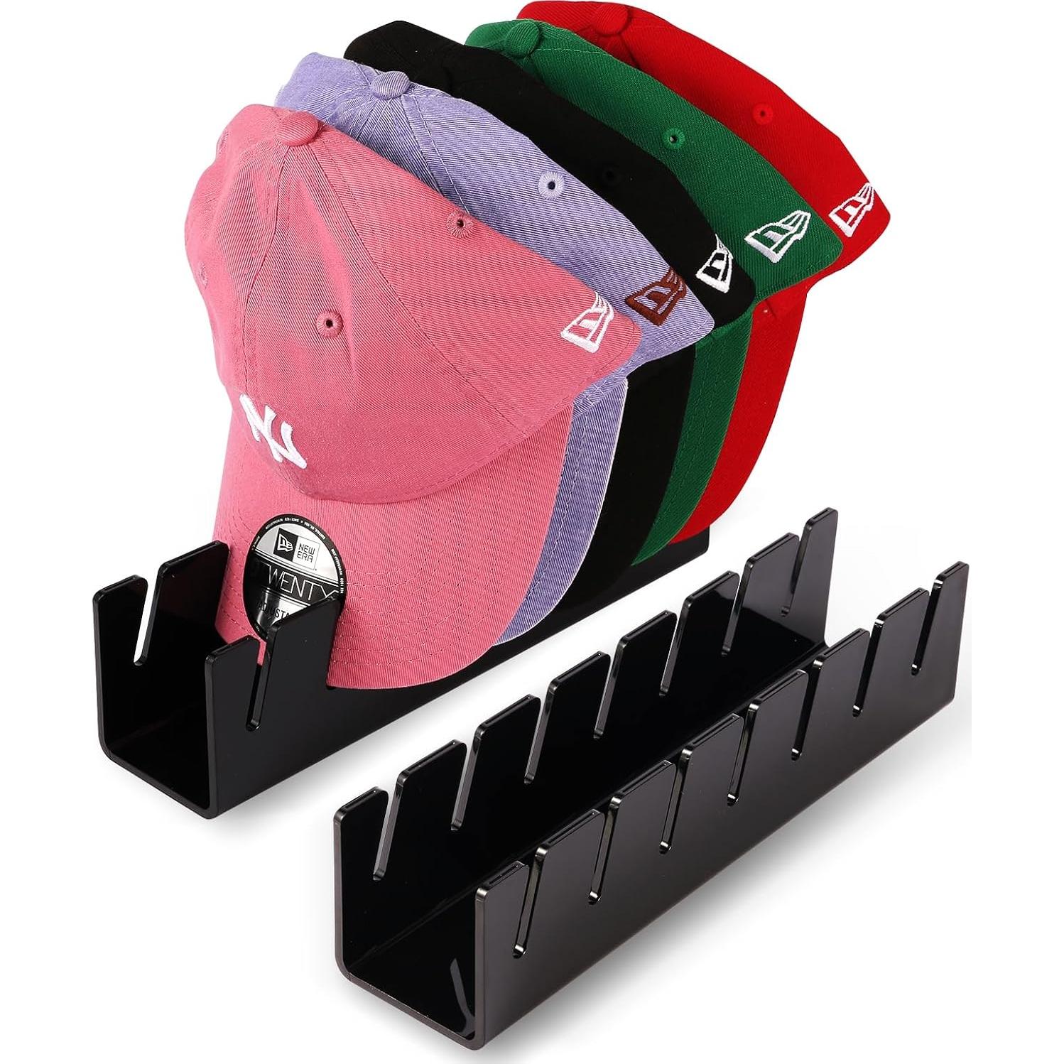 Soporte para Sombreros CHENYAOAI Acrílico Negro Paquete de 2