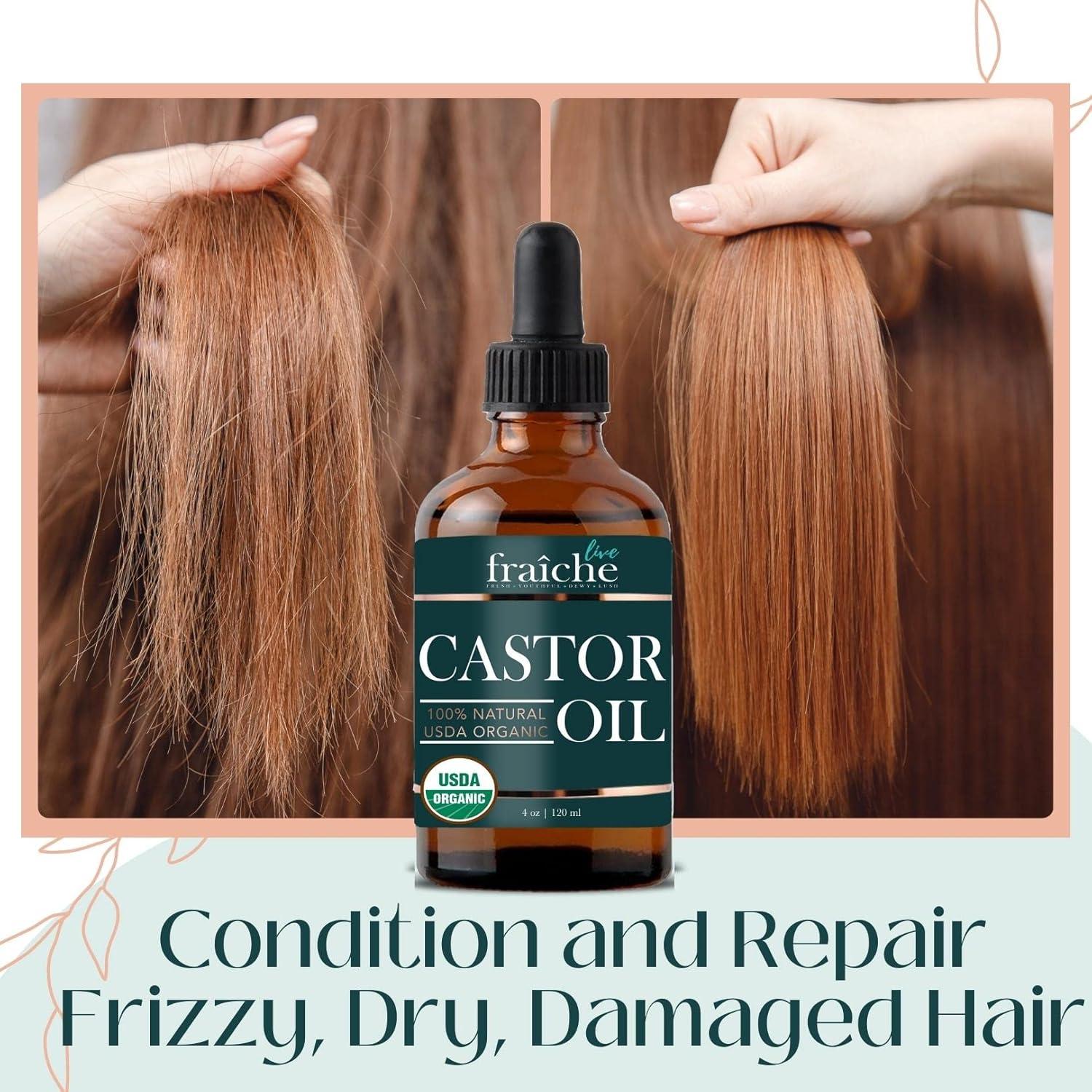 Aceite de Ricino Orgánico Live Fraiche 113ml - Crecimiento Pestañas