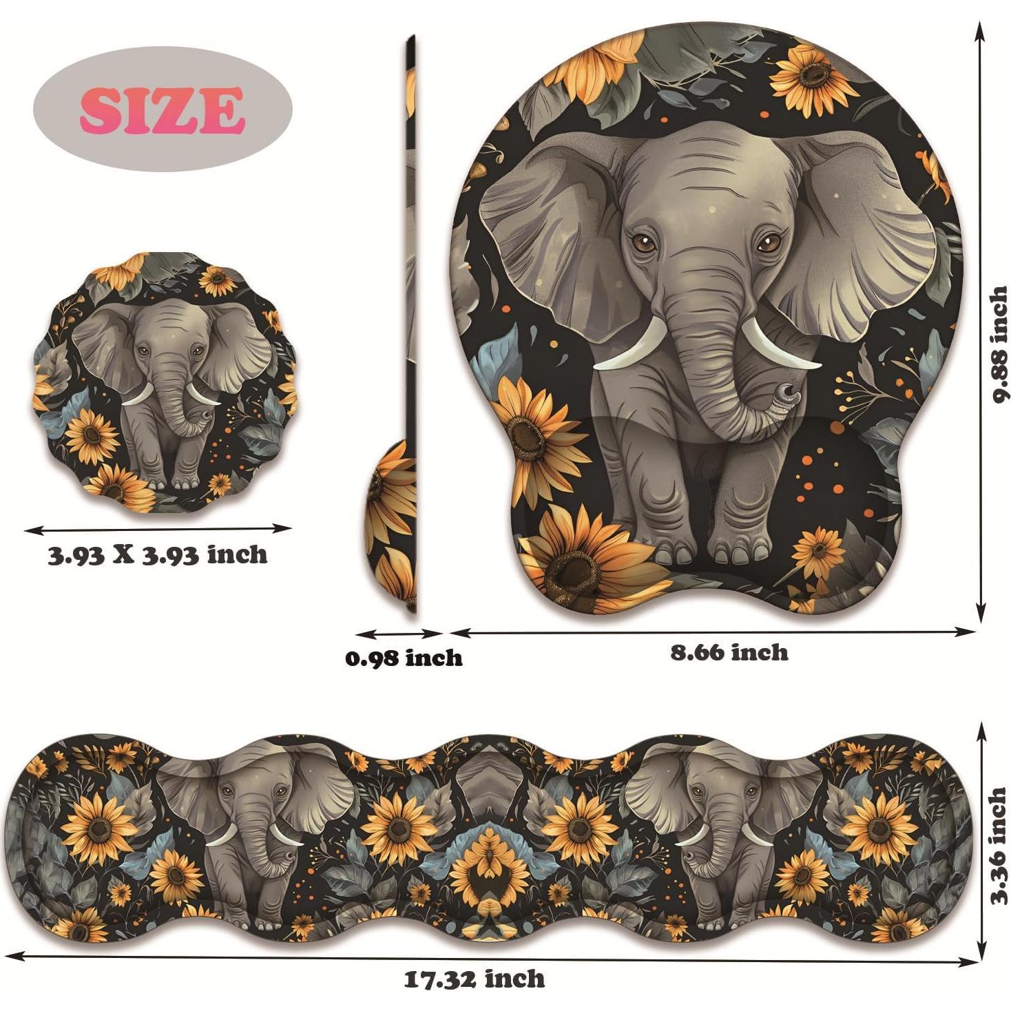 Reposa muñecas ergonómico VSHSEEOM 3 en 1 con alfombrilla y posavasos