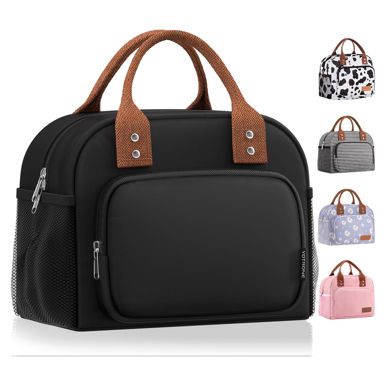 Bolsa de Almuerzo Aislada Yotrone Negra 10L para Adultos