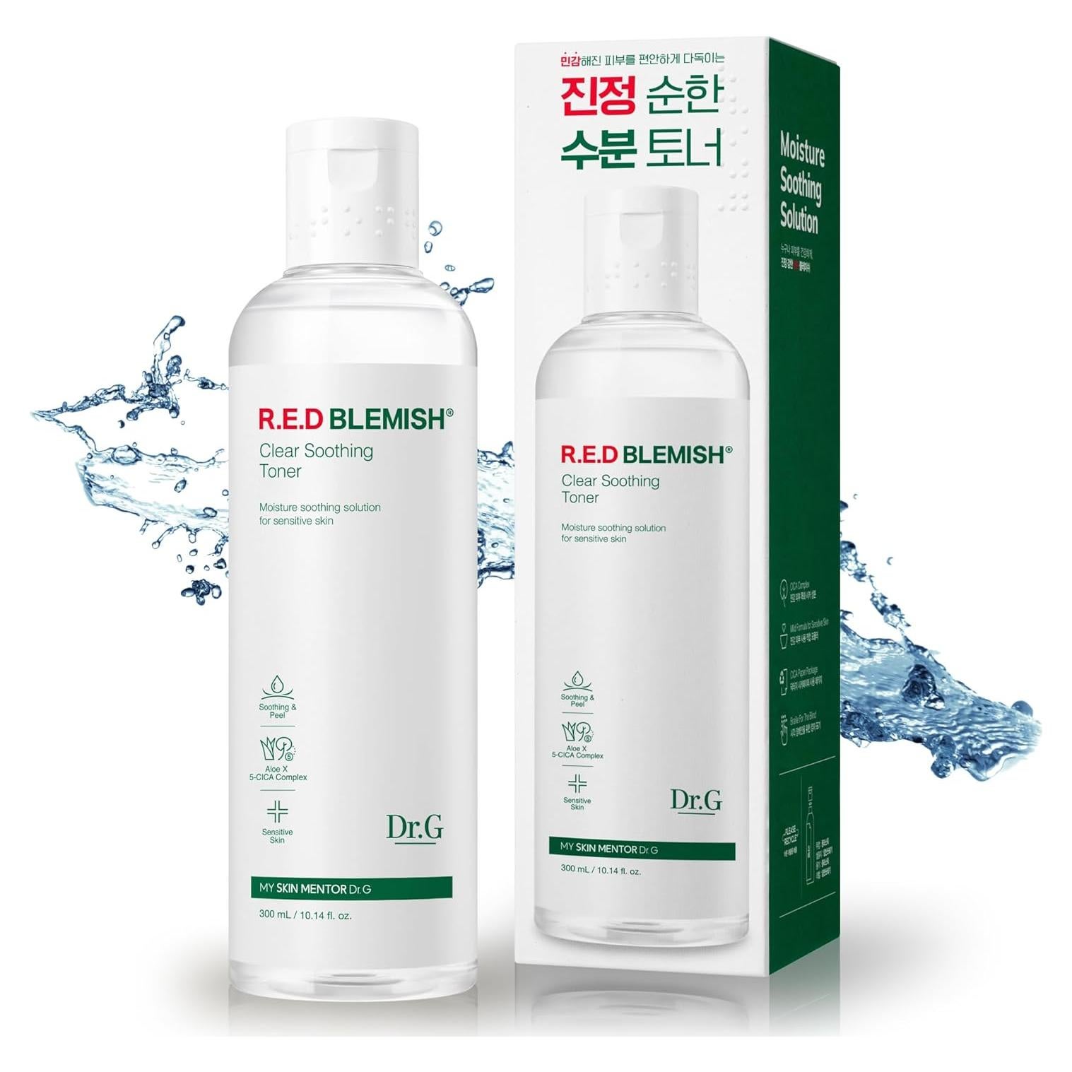 Tónico Calmante Dr.G RED Blemish 287ml - Cuidado Facial Coreano