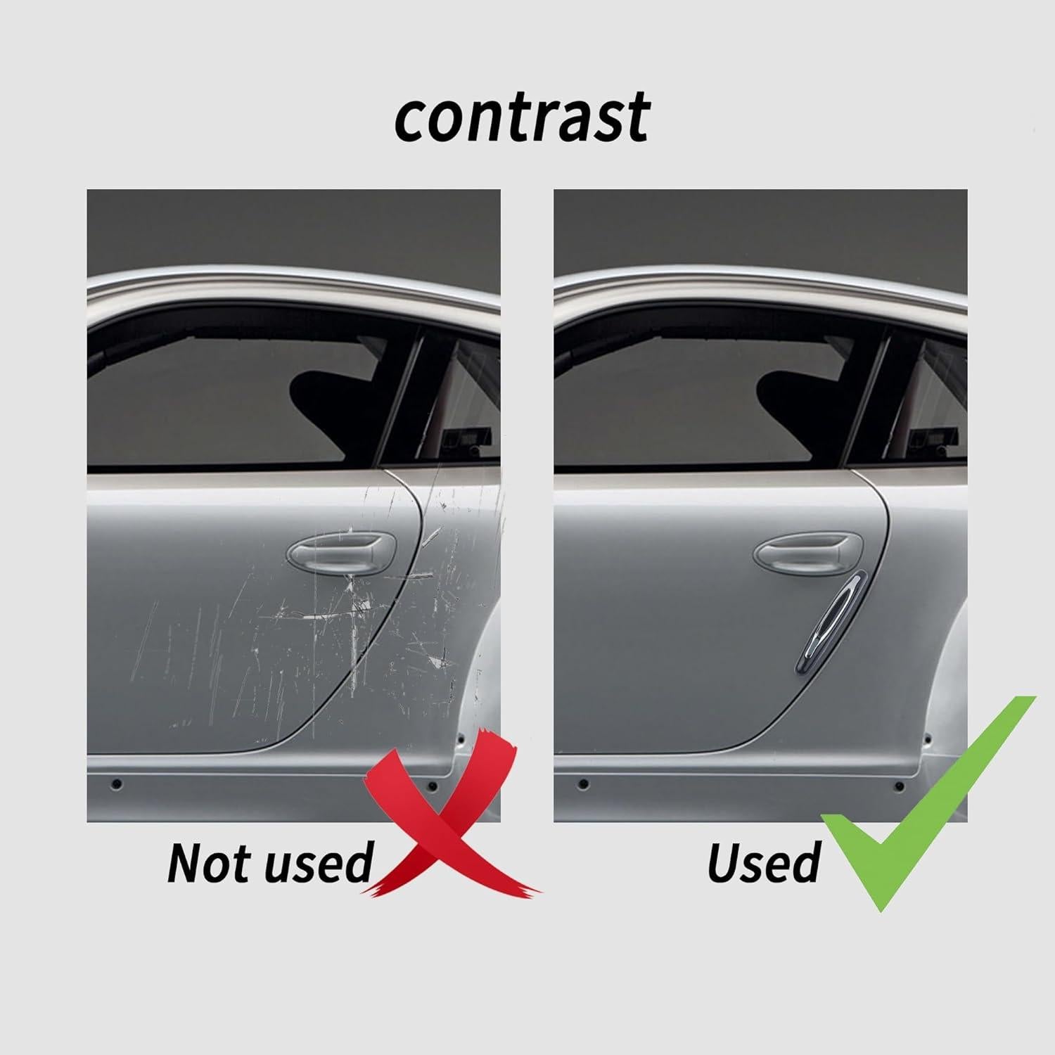 4 Protectores de Bordes de Puerta de Coche Carleef Negro