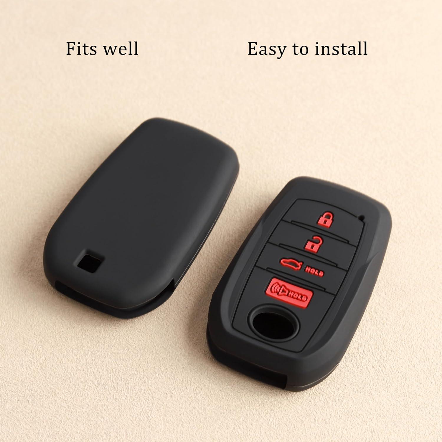 Funda de Llave TANDRIVE para Toyota Camry y Corolla 2023-2025, 4 Botones, Silicona, 2 Unidades