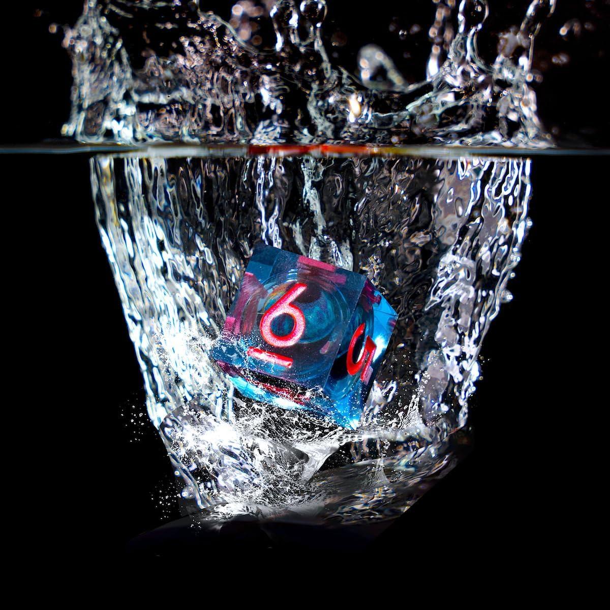 Juego de Dados Ojo de Dragón Role Dice, 7 Piezas Resina