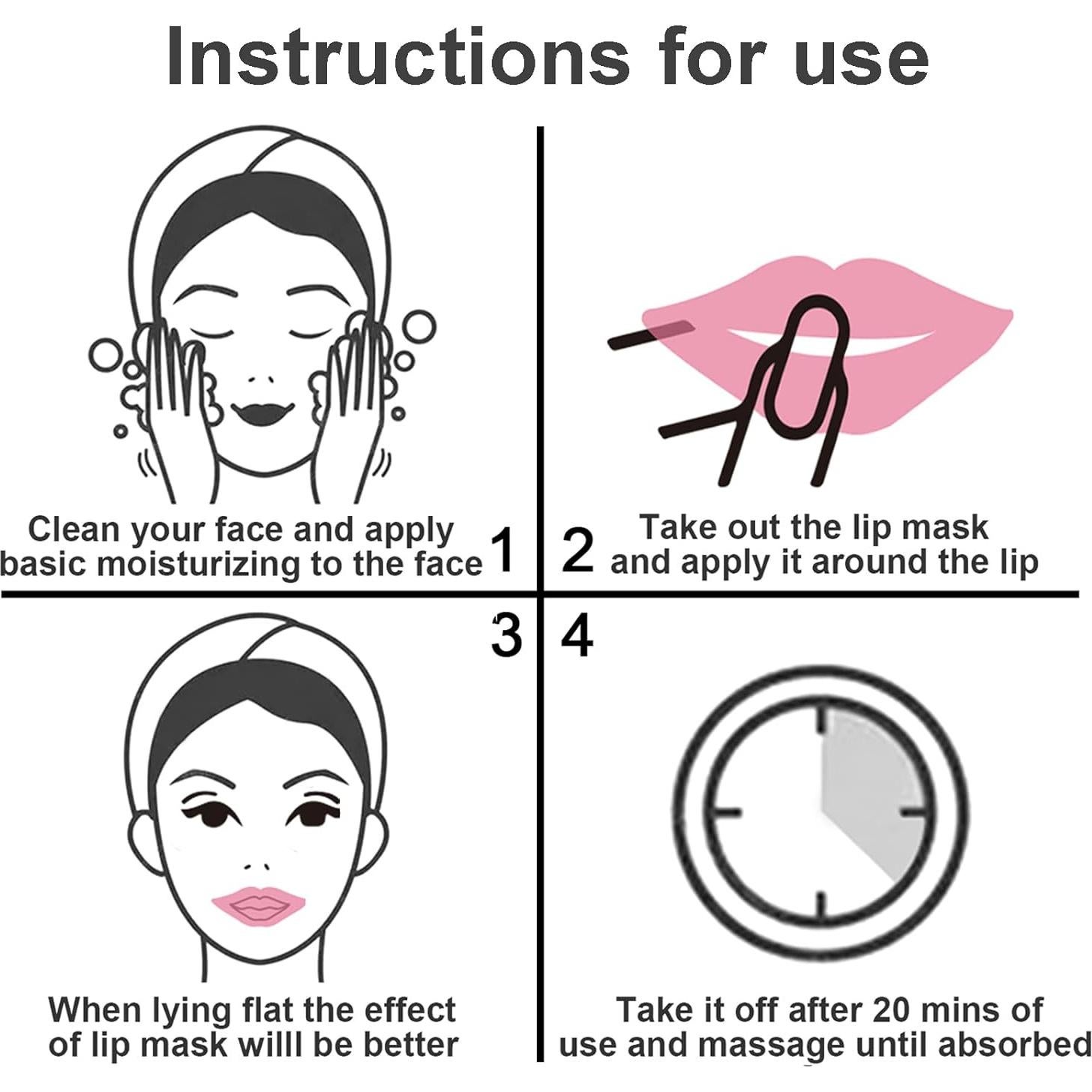 Mascarilla de Colágeno para Labios Permotary 30 Pcs Hidratante