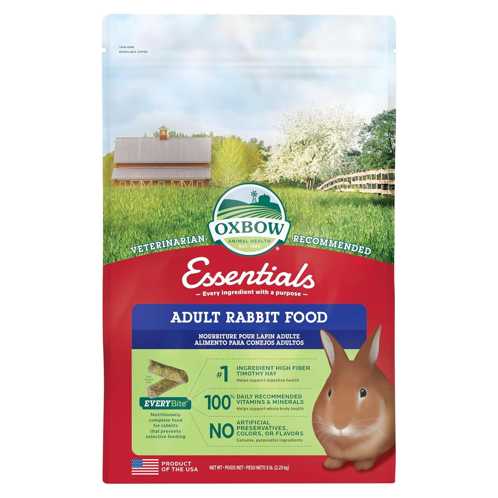 Comida para Conejos Oxbow Essentials Adulto 2.27 kg Heno Timothy