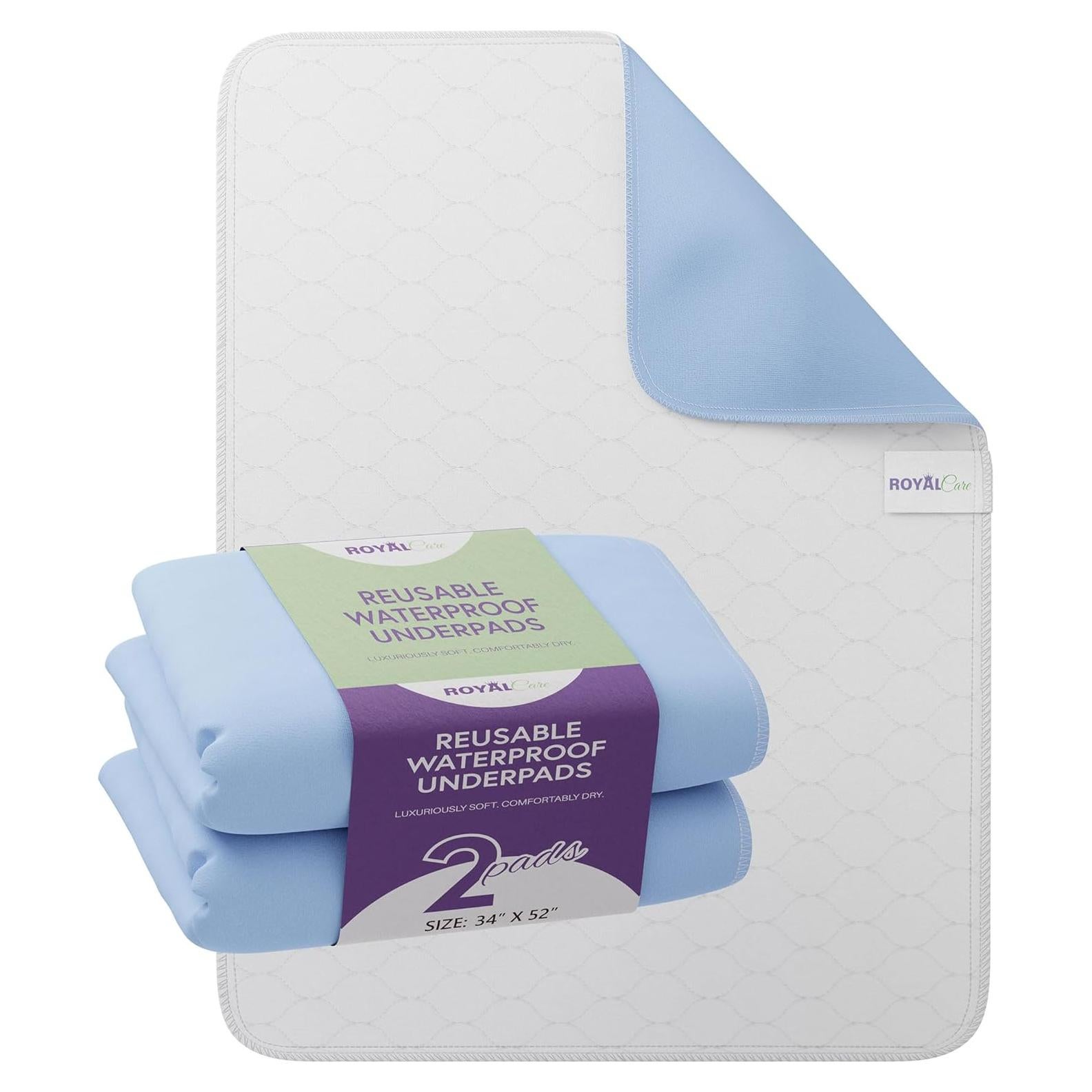 Protectores de Cama Reutilizables Royal Care 86x132 cm - Paquete de 2