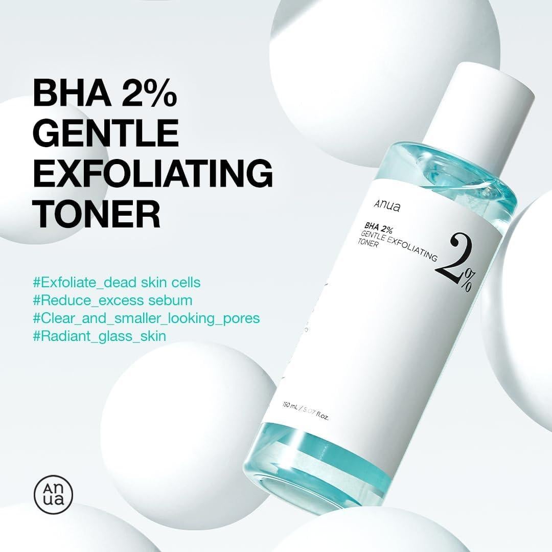 Tónico Exfoliante Suave ANUA BHA 2% 150ml - Ácido Salicílico