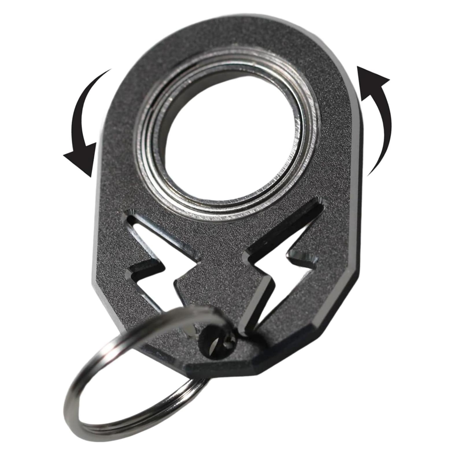 Llave Spinner Fidget Anillo Metal YIPUKIYI Negro 10g