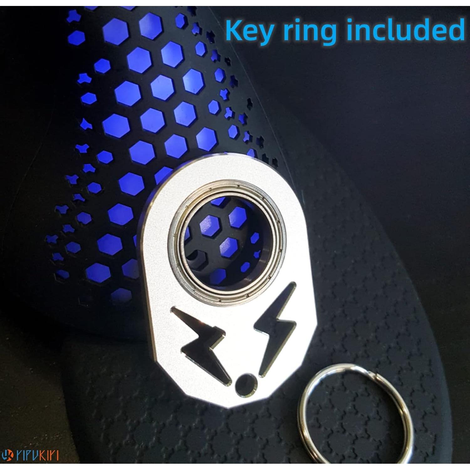 Llave Spinner Fidget Anillo Metal YIPUKIYI Negro 10g