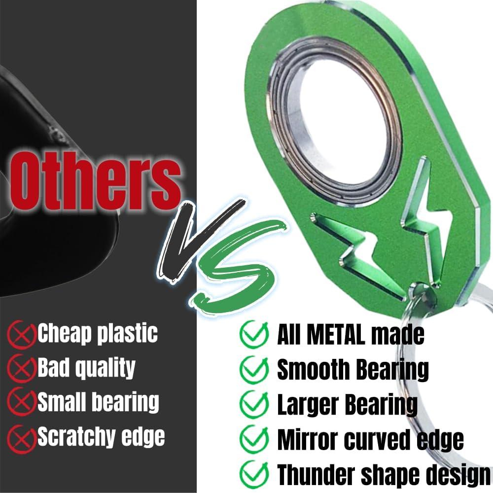 Llave Spinner Fidget Anillo Metal YIPUKIYI Negro 10g