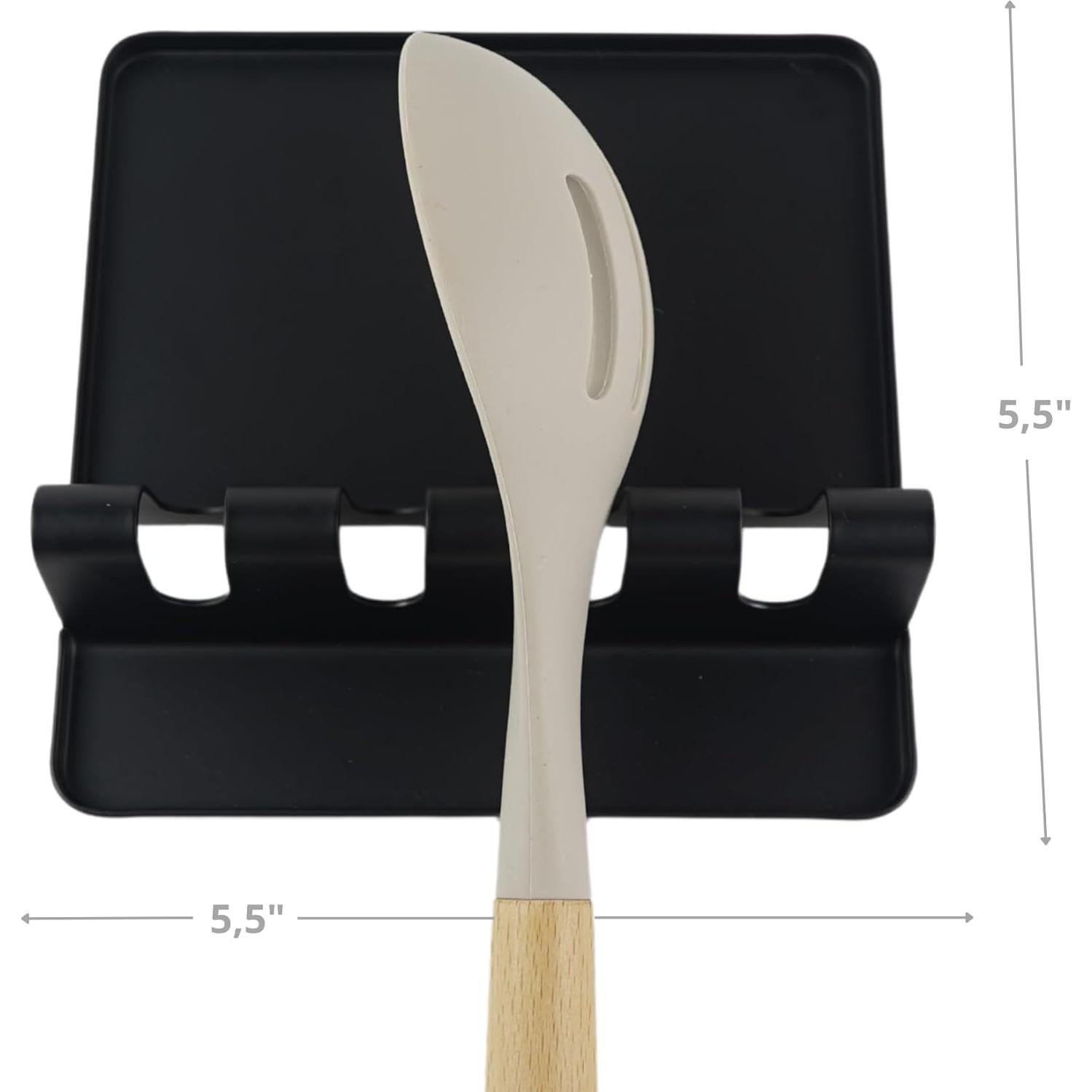 Reposapucheros de Acero Inoxidable W. Innovation Negro 12.7cm