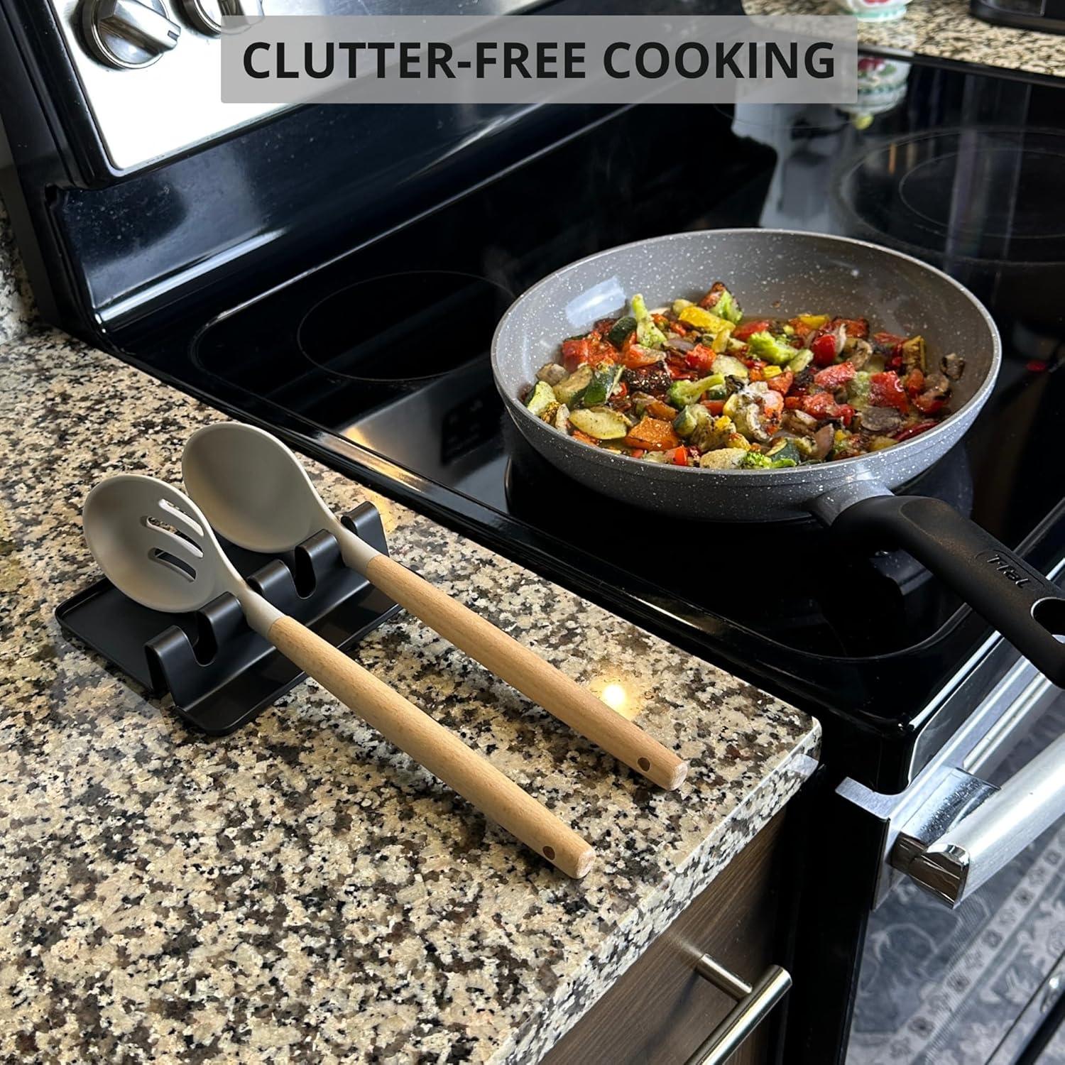 Reposapucheros de Acero Inoxidable W. Innovation Negro 12.7cm