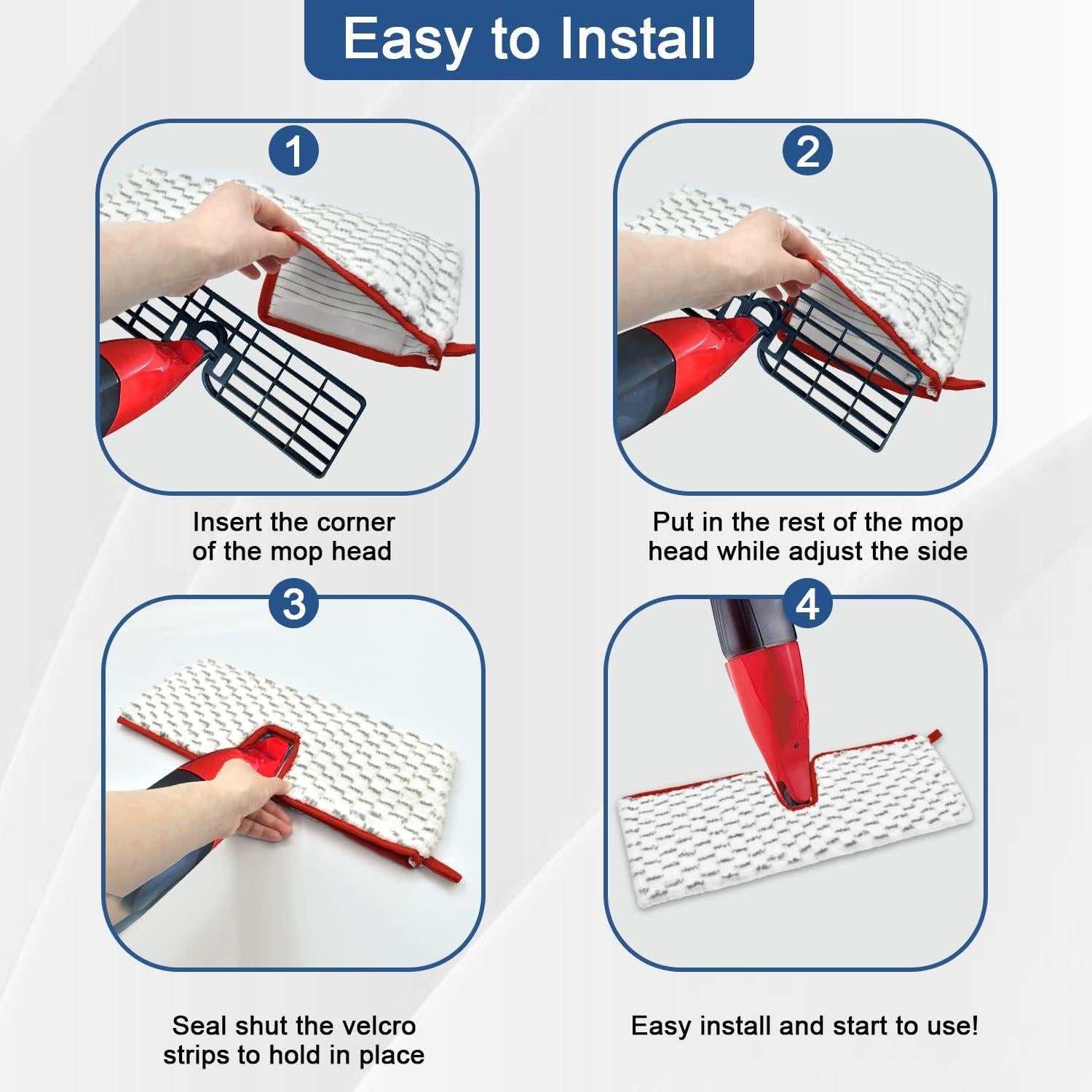 Paños de Mopa de Microfibra GFRED para Ocedar ProMist MAX - 3 Paquetes