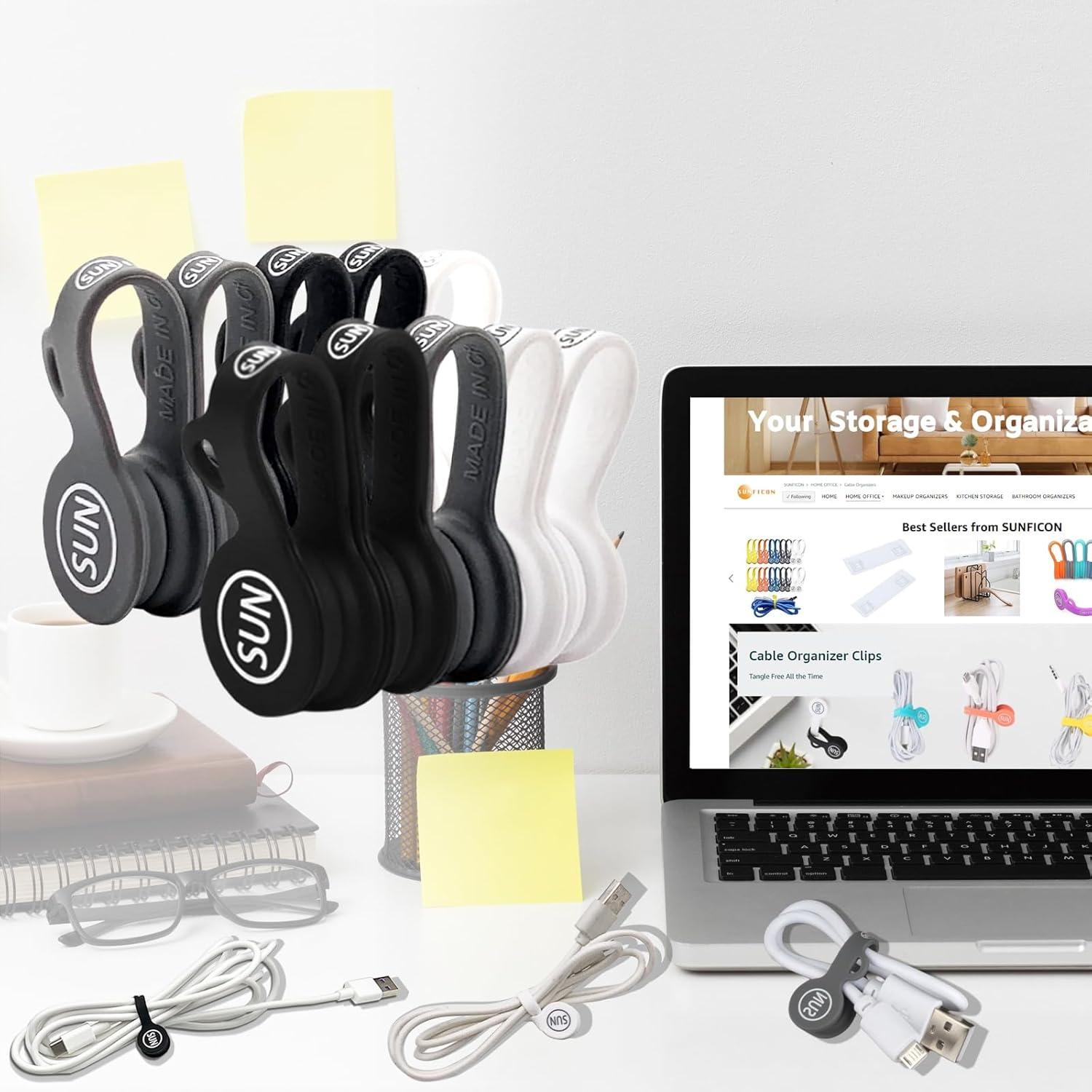 Organizadores de Cables Magnéticos SUNFICON 10 Piezas Silicona