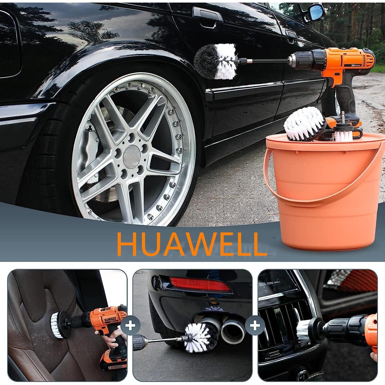 Kit de Cepillos de Taladro HUAWELL 8 Piezas Nylon Suave