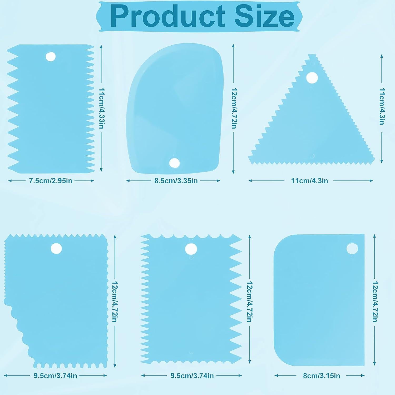 Set de 6 Raspadores de Arcilla Plástico Cobee - Herramientas Cerámica