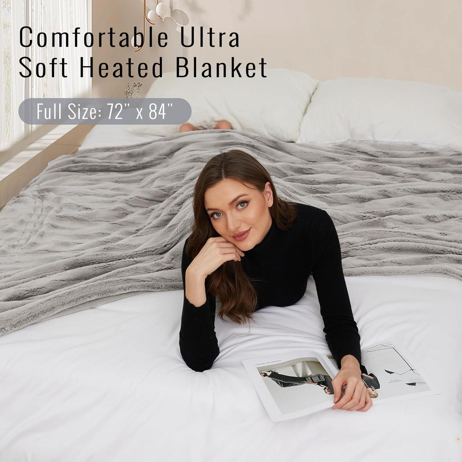 Manta Eléctrica Calentada YAKEE Tamaño Completo 183x213cm