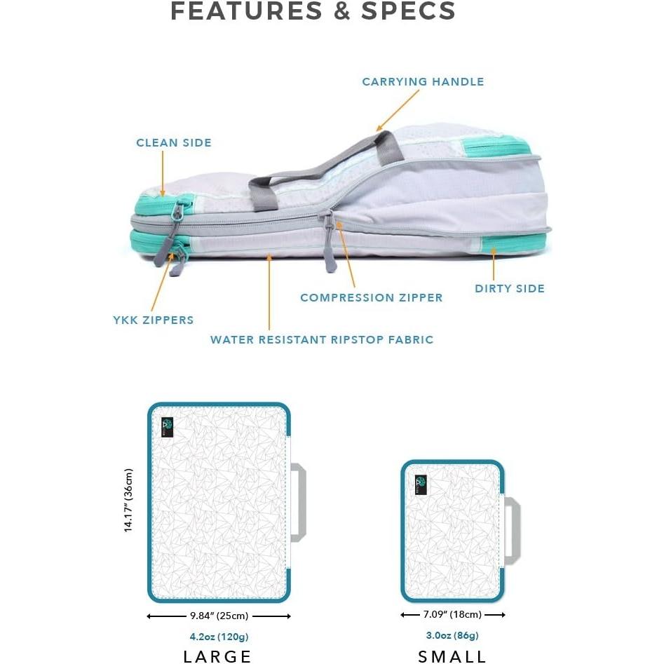 Cubos de Empaque Acteon - 2 Paquete Grande y Pequeño