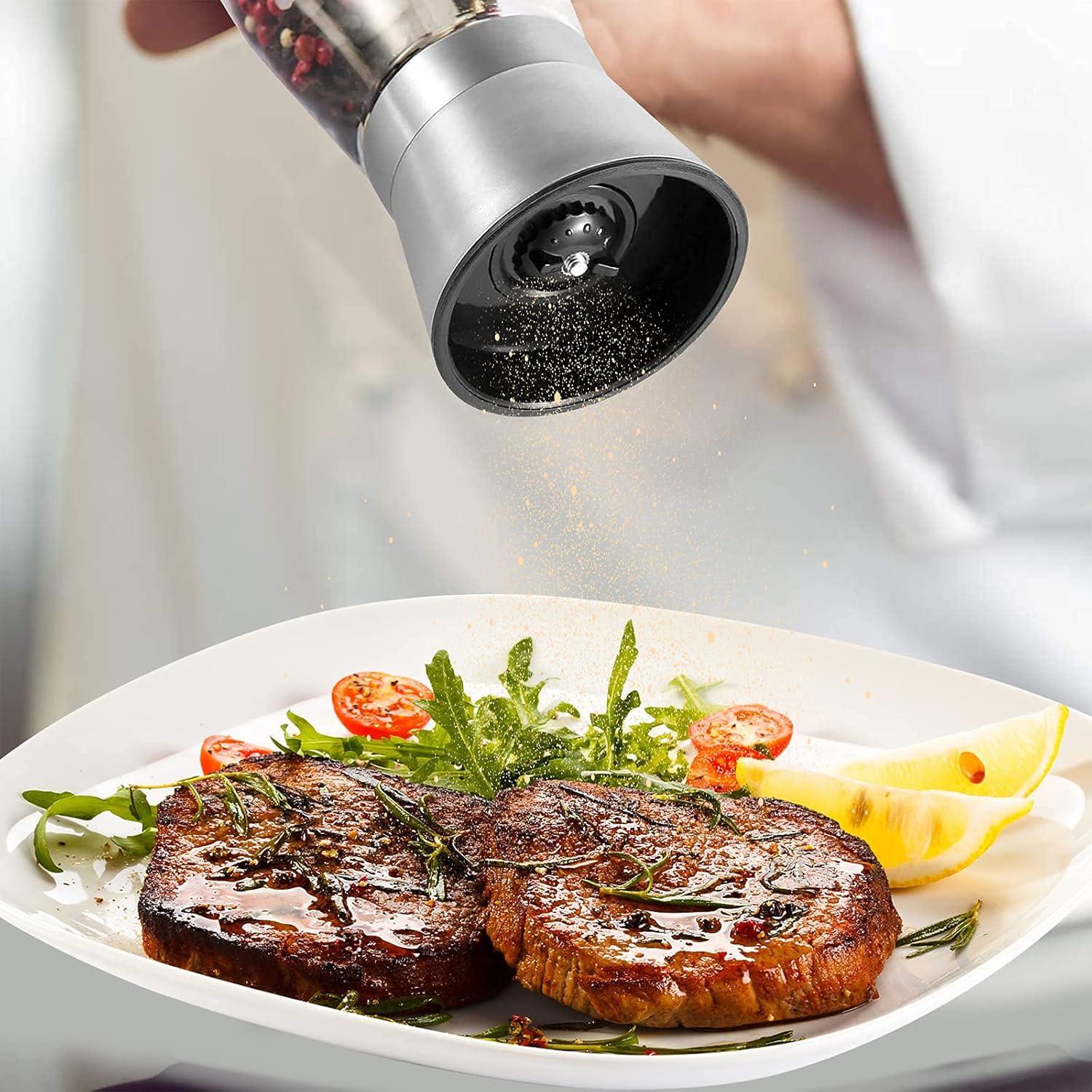 Molino de Sal y Pimienta Herda Acero Inoxidable 170g 2 Piezas