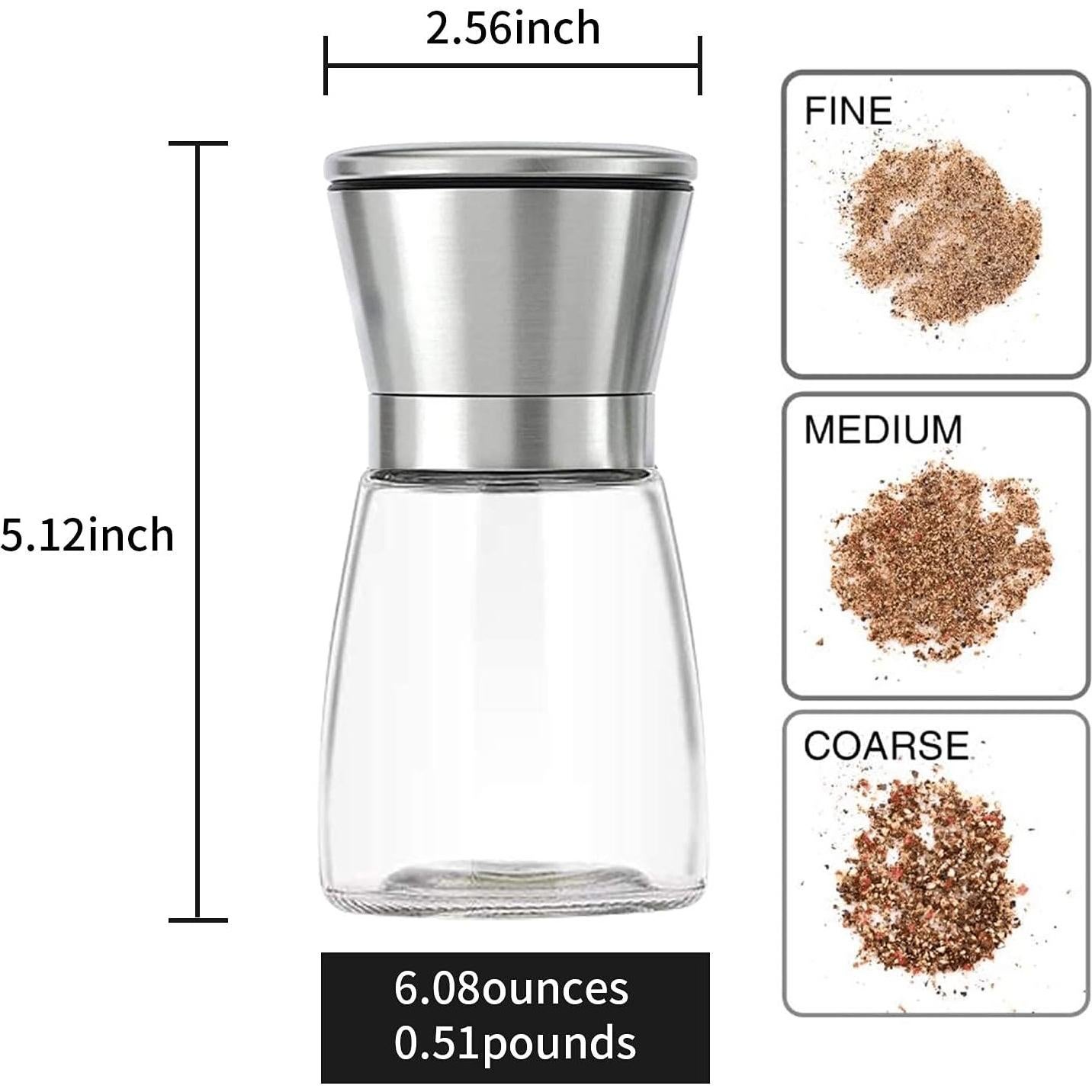 Molino de Sal y Pimienta Herda Acero Inoxidable 170g 2 Piezas