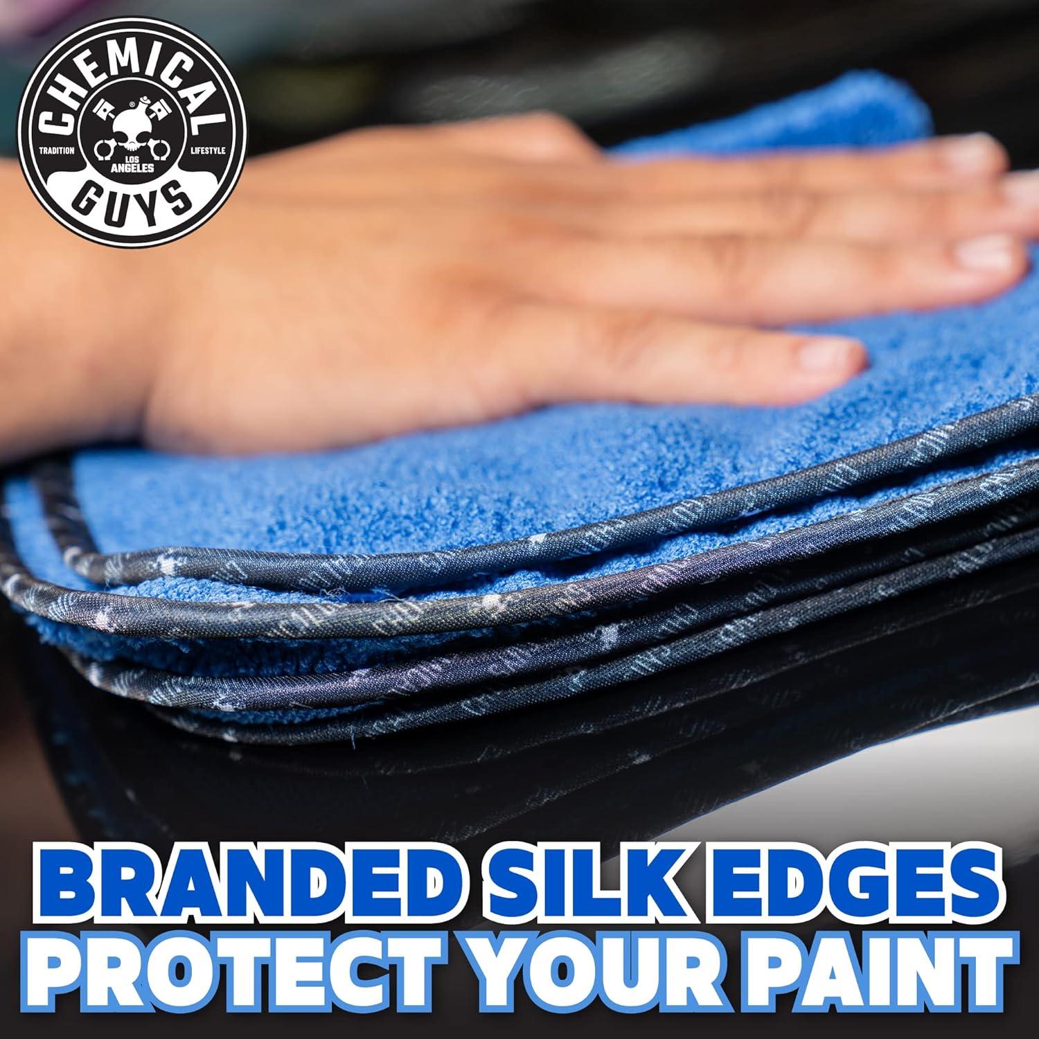 Toallas de Microfibra Premium Chemical Guys MIC110003 - 40.64x40.64cm, Paquete de 3, Sin Rayones