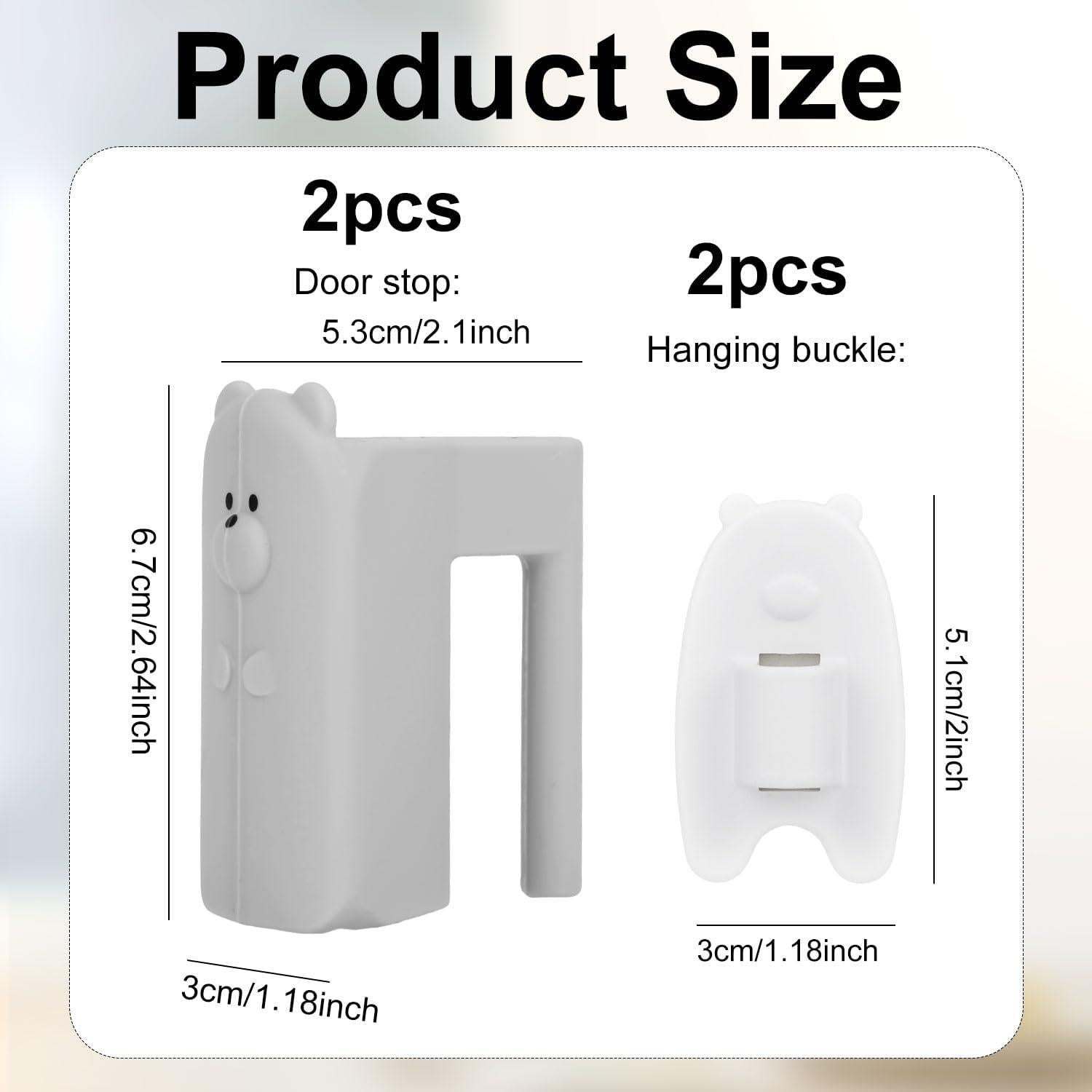 2 Protectores de Puerta para Bebés BOXOB Silicona Gris