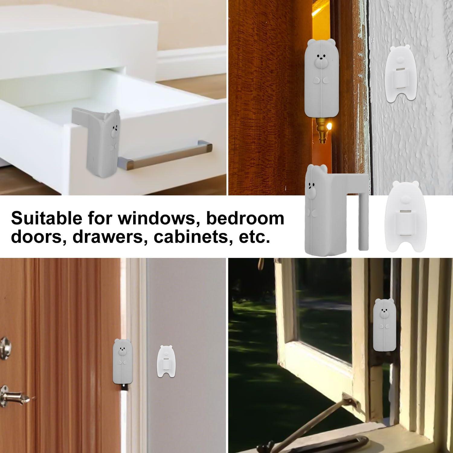 2 Protectores de Puerta para Bebés BOXOB Silicona Gris