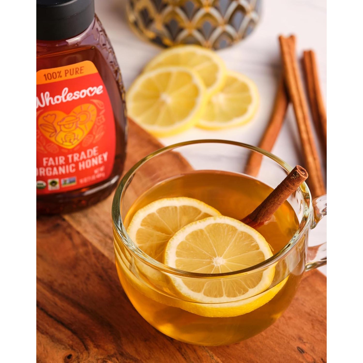 Miel Orgánica Wholesome 450g Pura Comercio Justo Libre Gluten