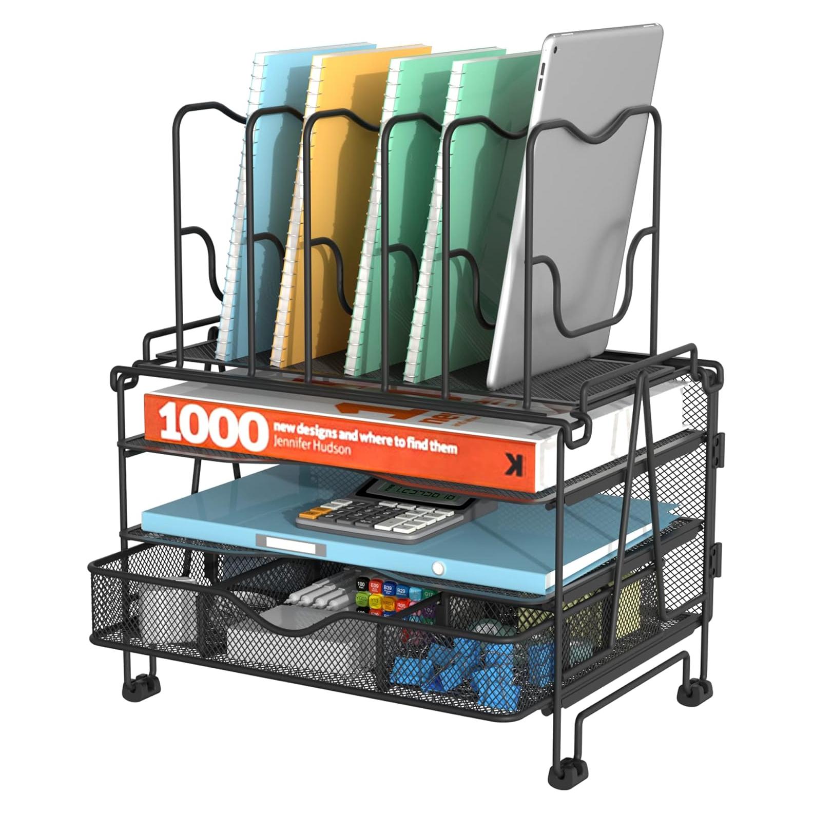 Organizador de Escritorio BOHDK 3 Niveles Metal Negro