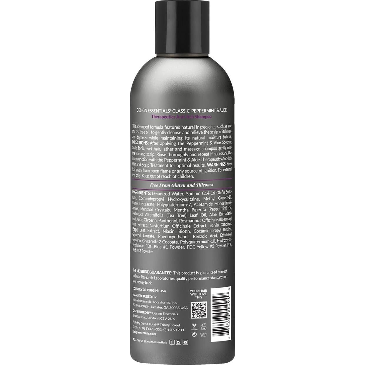 Champú Terapéutico Design Essentials Menta y Aloe 226.8 g