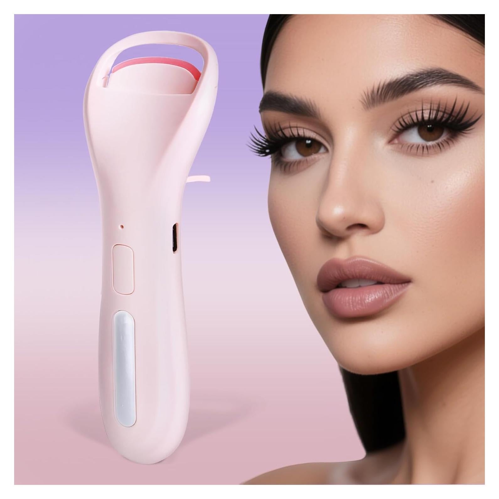 Rizador de Pestañas Eléctrico Acavado Rosa 3 Temperaturas