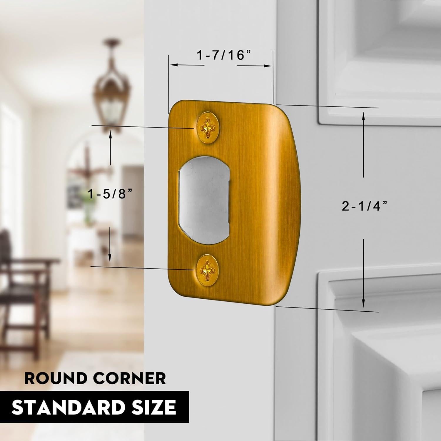 Placa de golpe de seguridad Newlaking latón antiguo 5.1x3.8cm