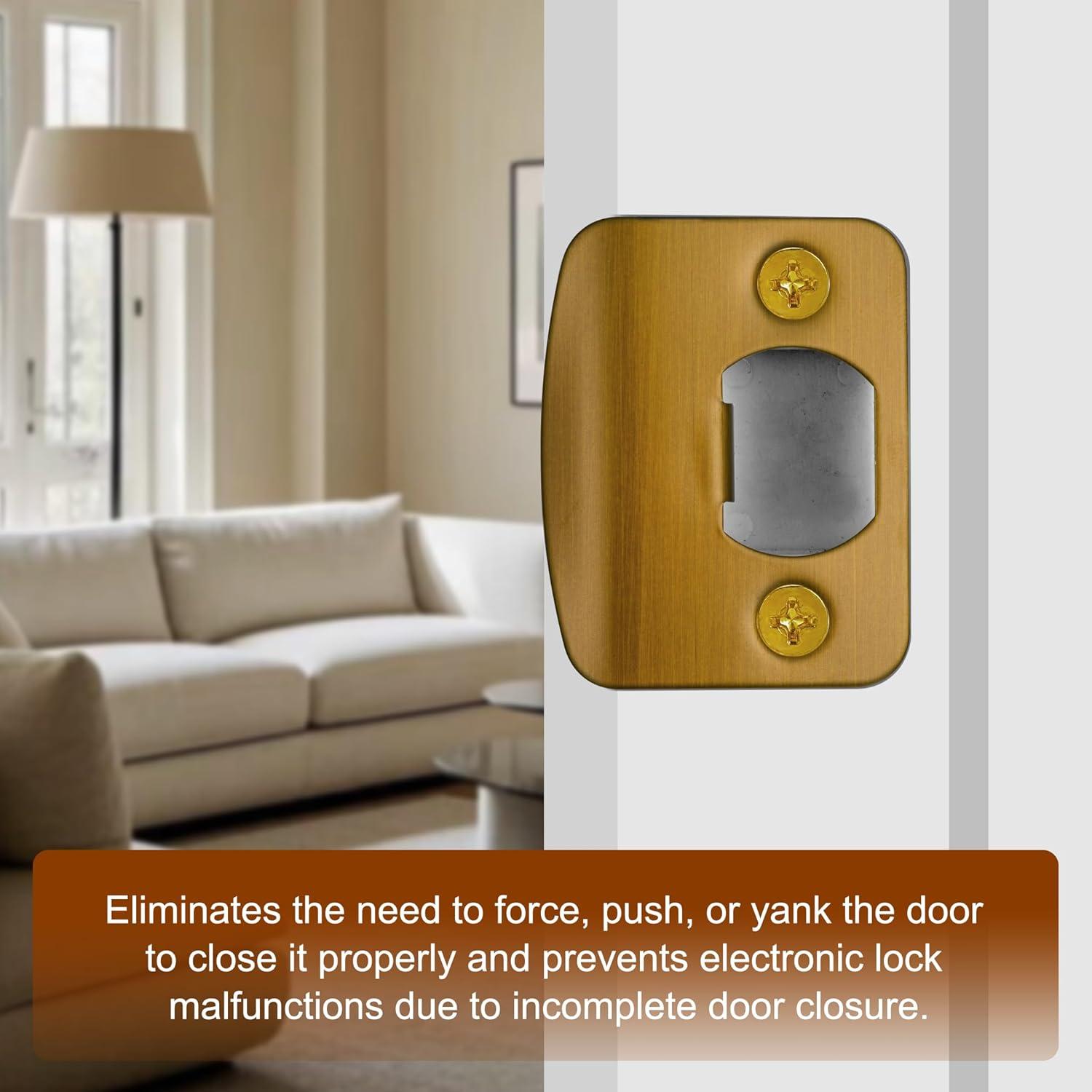 Placa de golpe de seguridad Newlaking latón antiguo 5.1x3.8cm