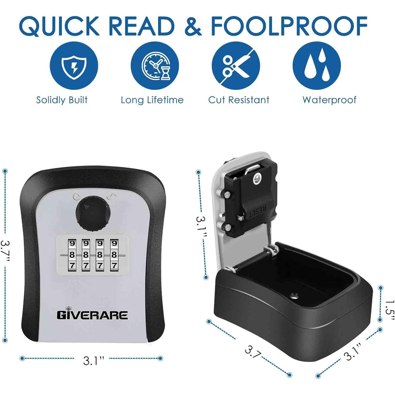 Caja de Bloqueo de Llaves GIVERARE 4 Dígitos Impermeable