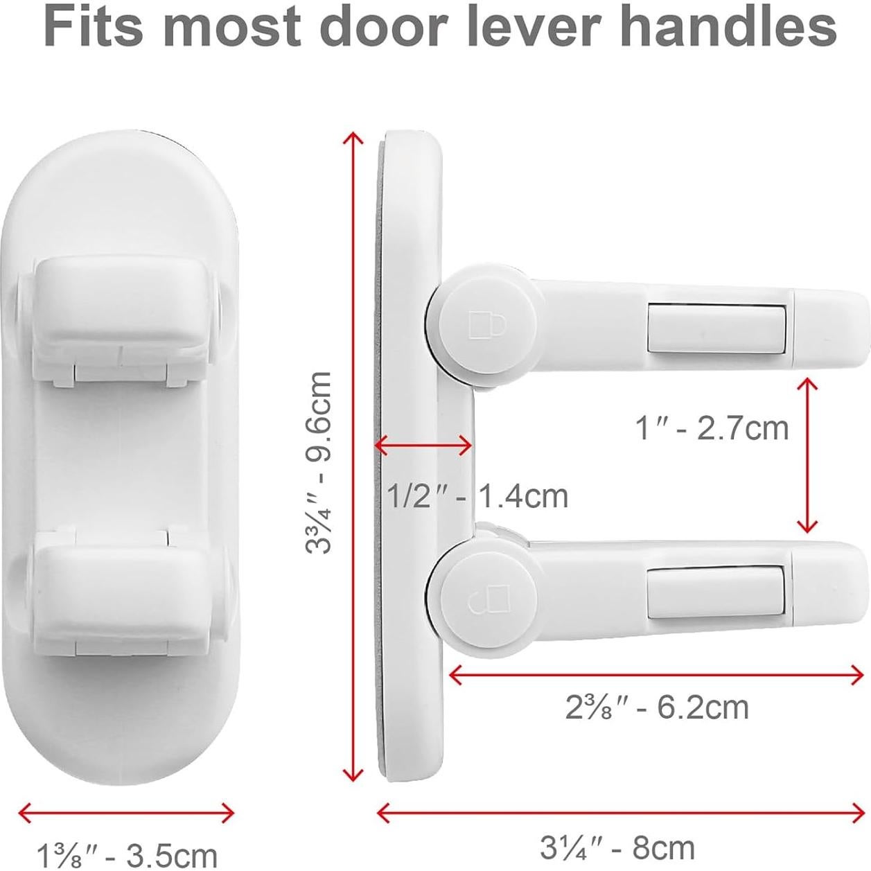Bloqueo de Palanca de Puerta a Prueba de Niños ABS - 2 Unidades
