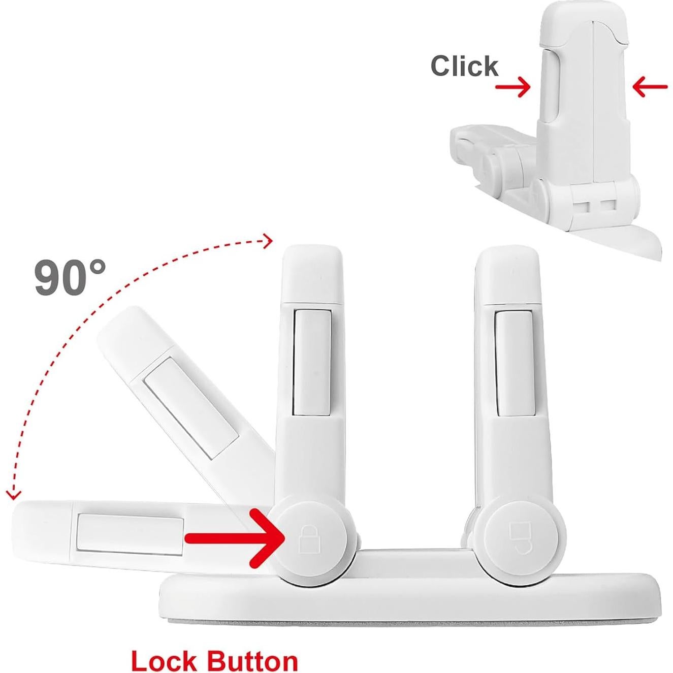 Bloqueo de Palanca de Puerta a Prueba de Niños ABS - 2 Unidades