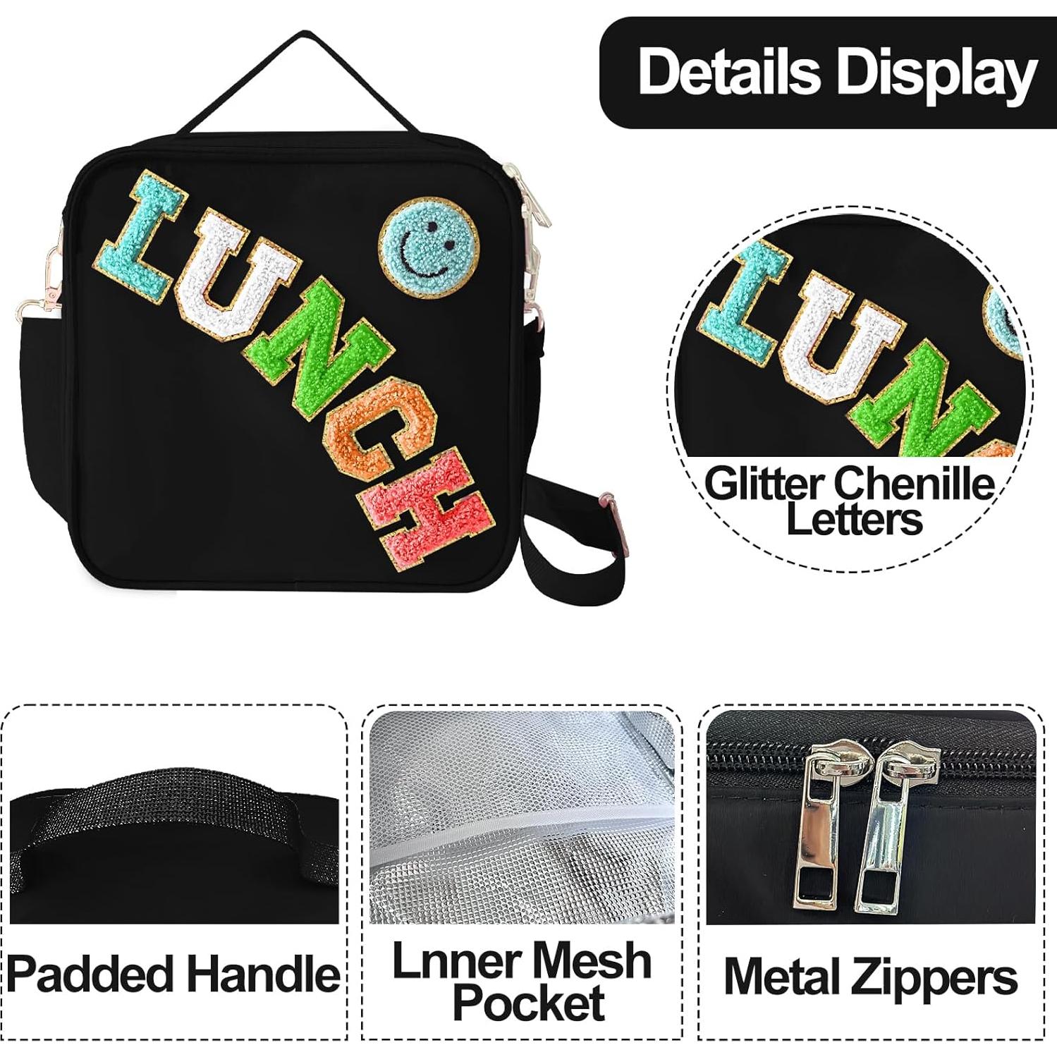 Bolsa de Almuerzo Aislada Dark Swan Negra con Correa Ajustable