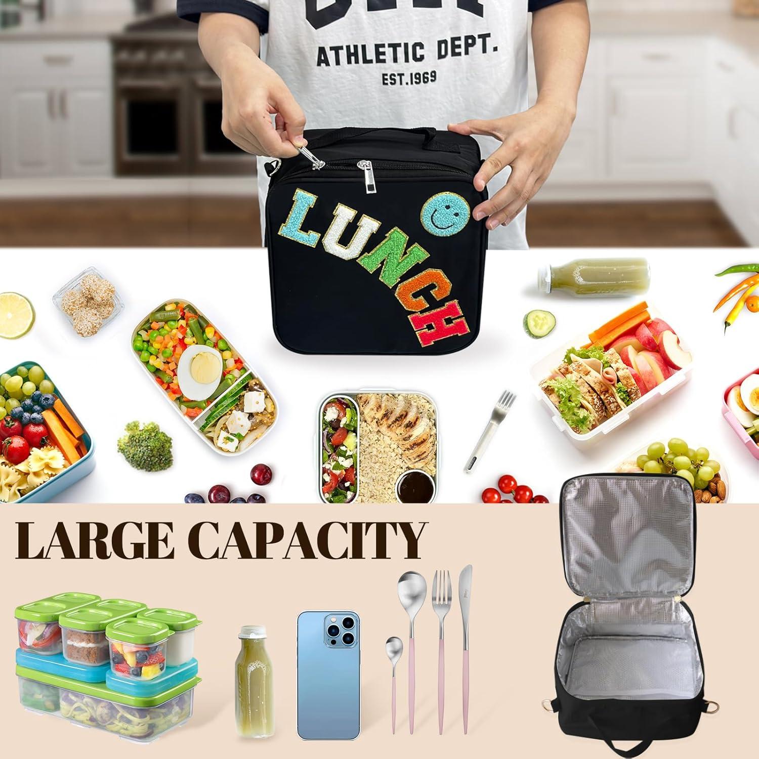 Bolsa de Almuerzo Aislada Dark Swan Negra con Correa Ajustable