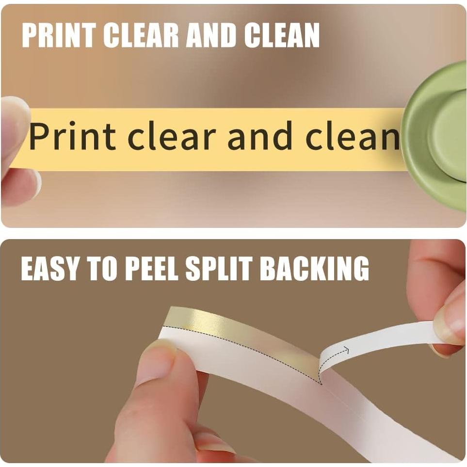 Cinta de Etiquetas RUNSEW 15mm x 4m Amarillo Almendra - 2 Rollos