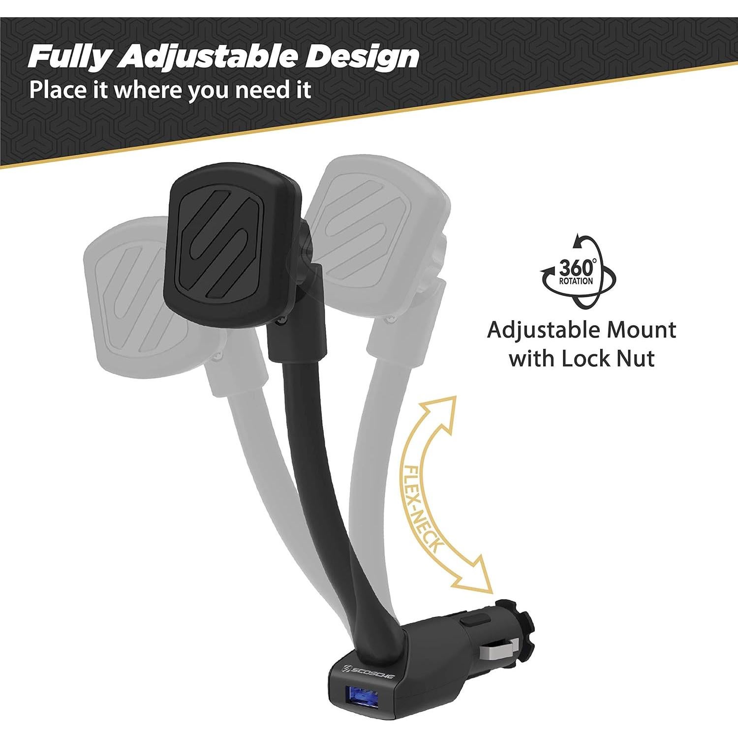 Soporte Magnético Universal Scosche MAG12V con Cargador USB