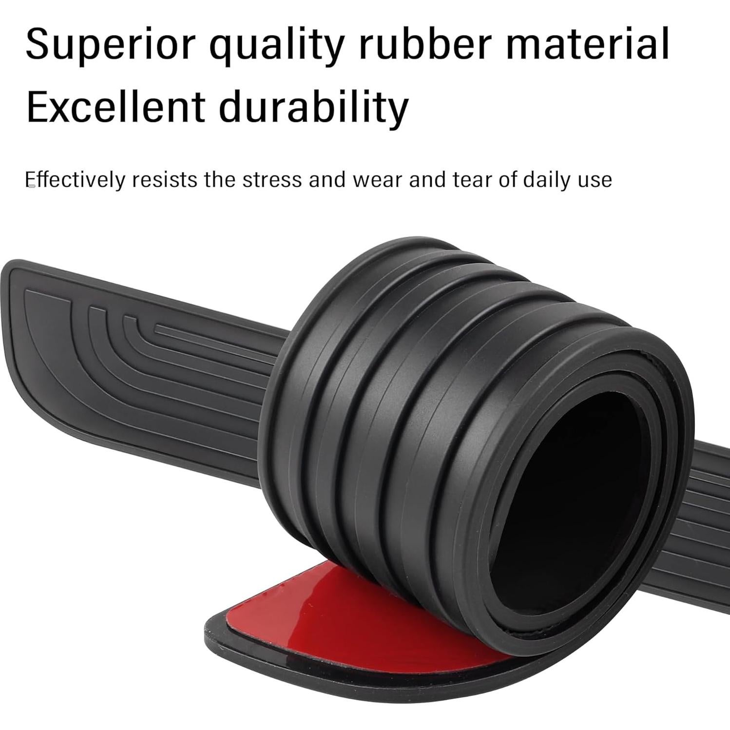 Protector de Umbral de Puerta de Coche Carleef 4PCS Negro 4cm