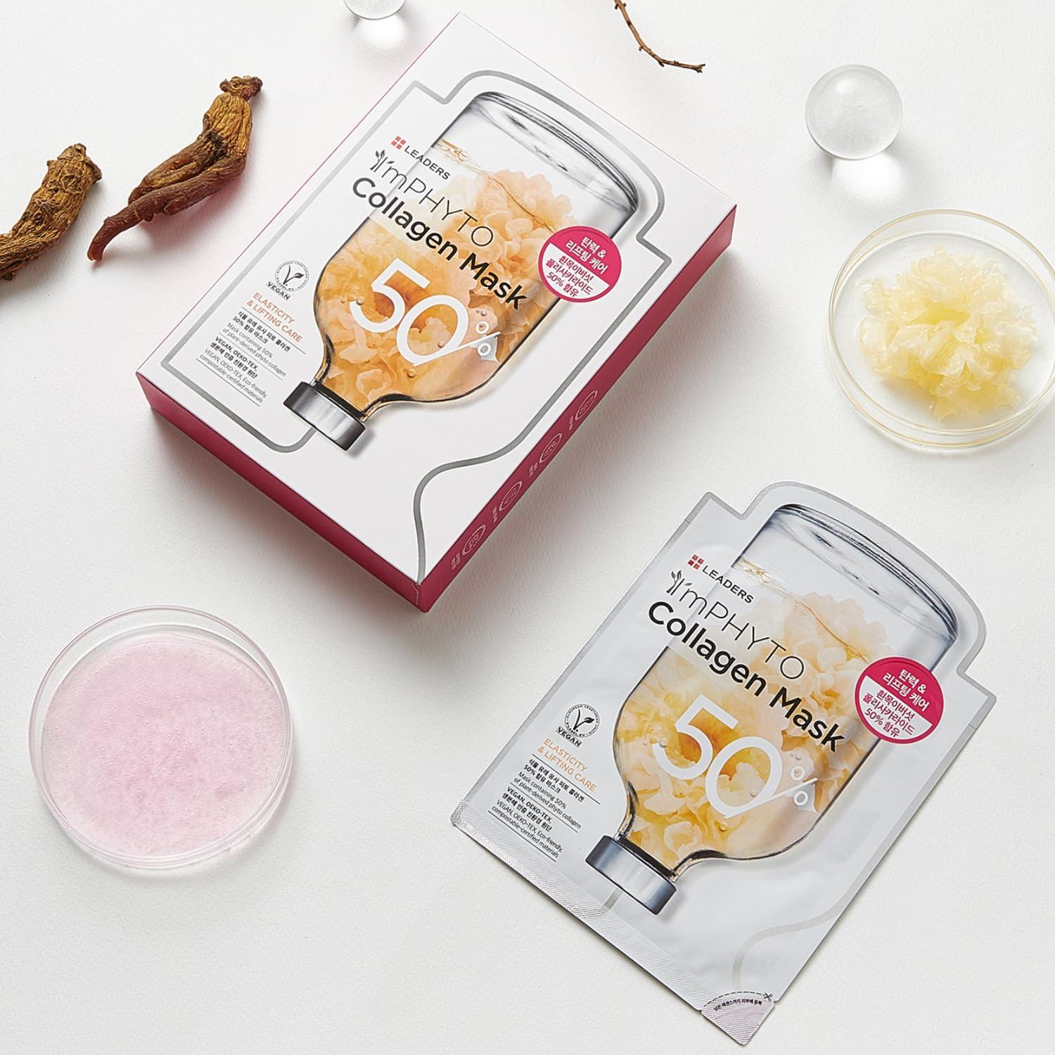 Máscara Facial I'MPHYTO Leaders 10 Hoja Vegana Colágeno