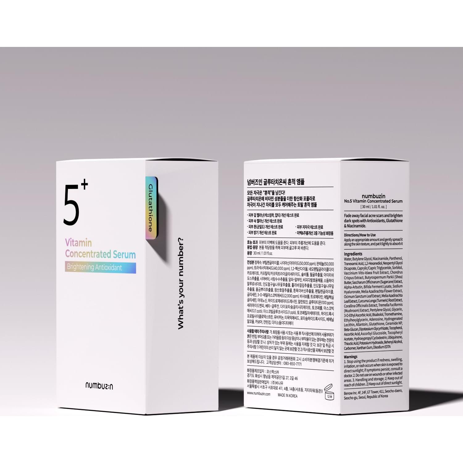 Suero Numbuzin No.5 | Vitamina C y Glutatión | 30 ml