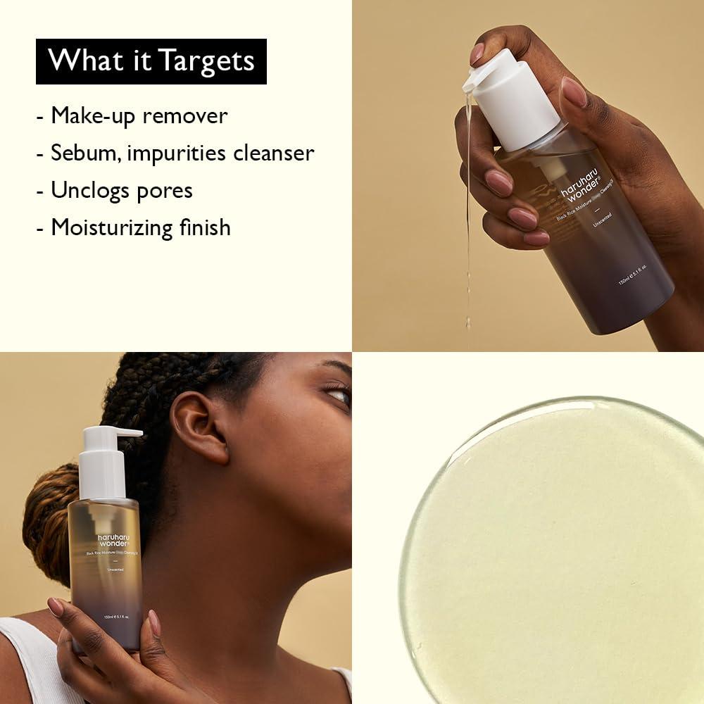 Aceite Limpiador de Arroz Negro HARUHARU 150 ml Hidratante