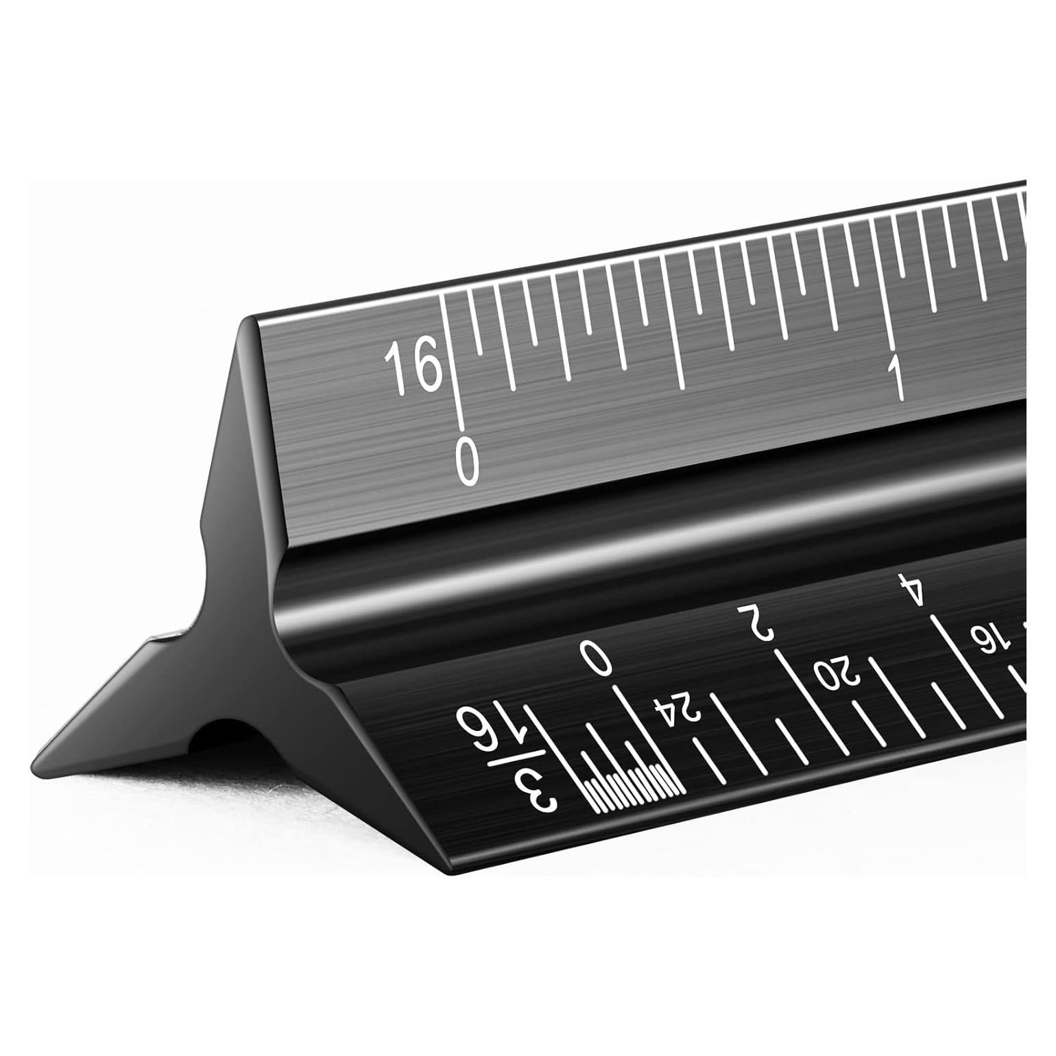 Regla Triangular de Metal 30 cm DAGONGREN para Arquitectura