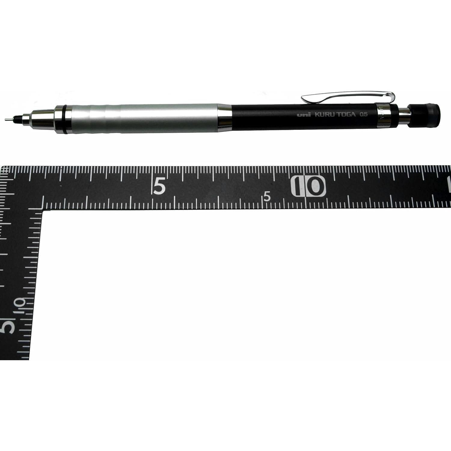 Lápiz Mecánico Uni Kuru Toga 0.5 mm Automático Negro