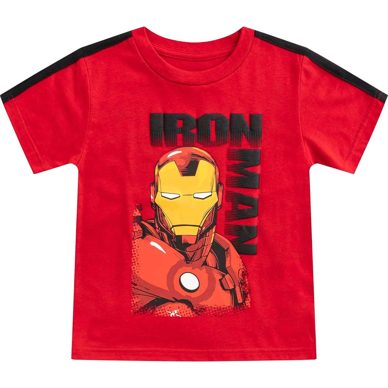 Camisetas de Manga Corta Marvel Vengadores 4 Paquetes Niños