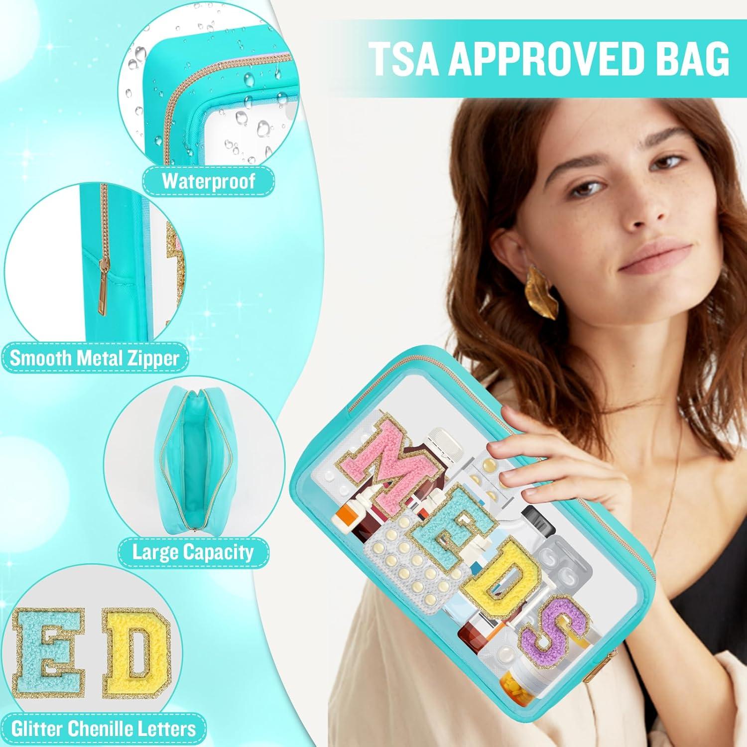 Bolsa de Medicina Transparente Izuzta Verde 27.5x15.5cm